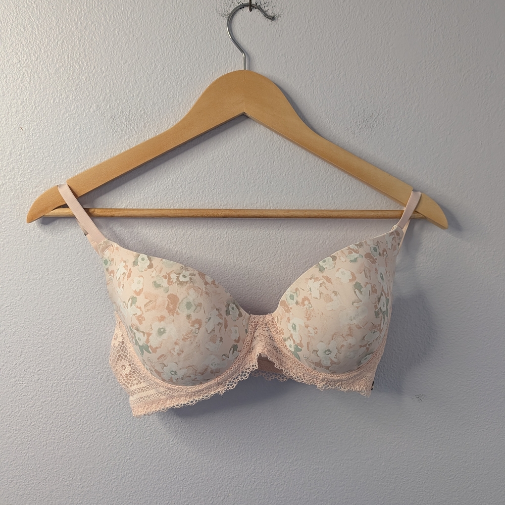 Lucky Brand Floral Lace Underwire Bra 34C